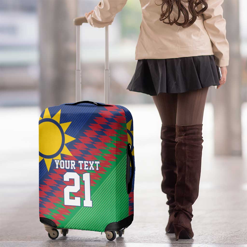 Namibia Cricket Custom Luggage Cover Namibian Sporty Pattern Flag Motif LT9