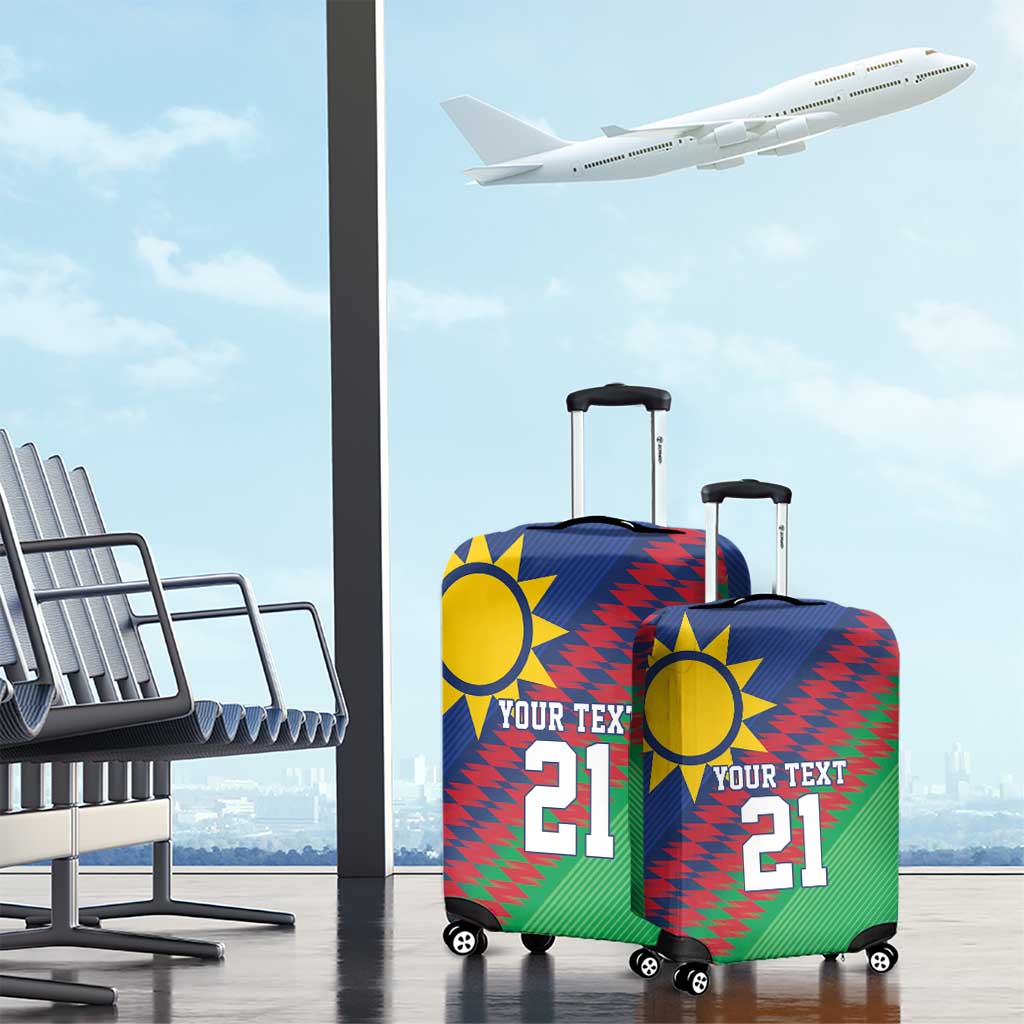 Namibia Cricket Custom Luggage Cover Namibian Sporty Pattern Flag Motif LT9