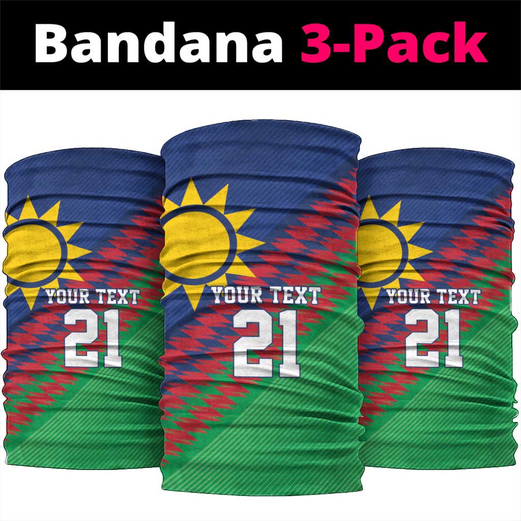 Namibia Cricket Custom Neck Gaiter Namibian Sporty Pattern Flag Motif LT9