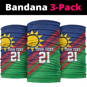 Namibia Cricket Custom Neck Gaiter Namibian Sporty Pattern Flag Motif LT9