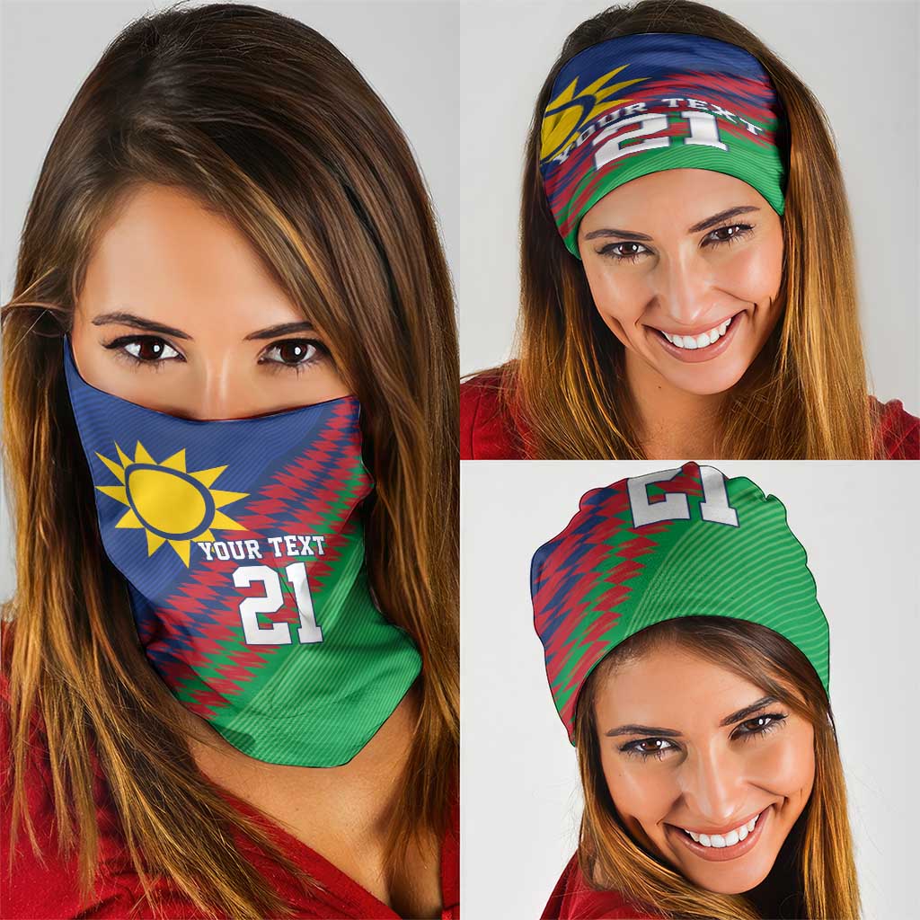 Namibia Cricket Custom Neck Gaiter Namibian Sporty Pattern Flag Motif LT9