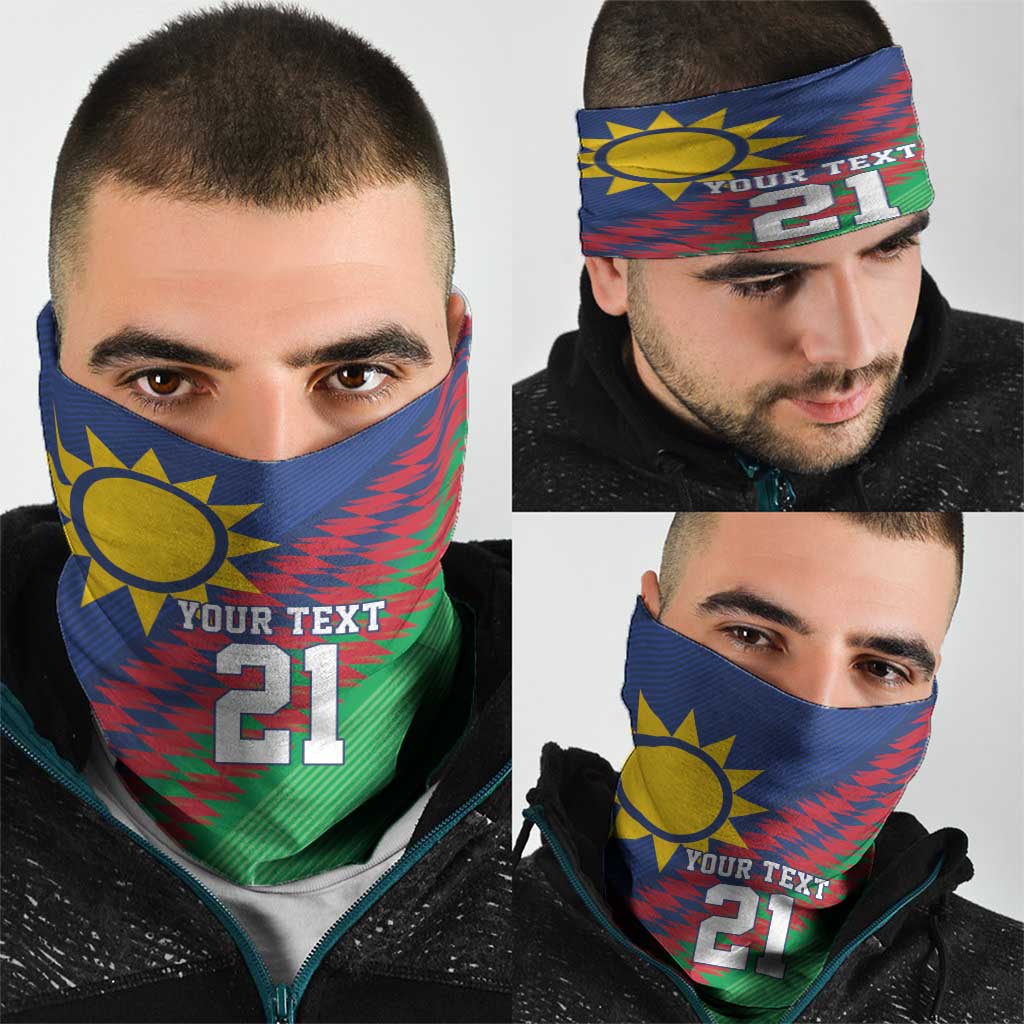 Namibia Cricket Custom Neck Gaiter Namibian Sporty Pattern Flag Motif LT9