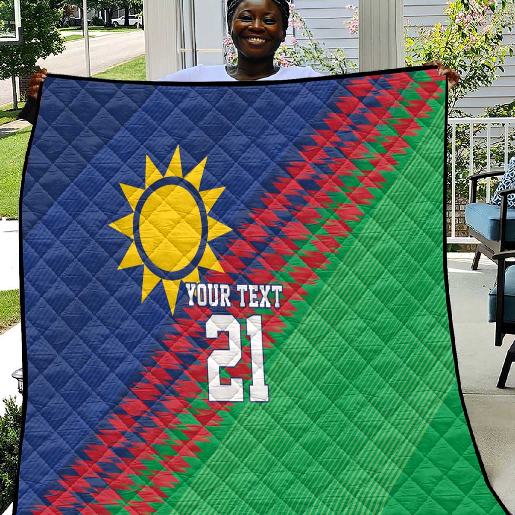 Custom Cricket African Namibia Quilt Namibian Sporty Pattern Flag Motif LT9