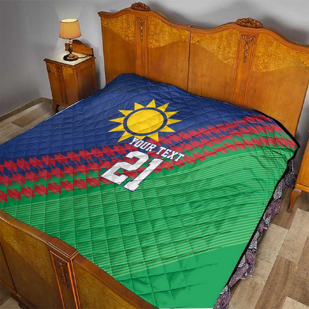 Custom Cricket African Namibia Quilt Namibian Sporty Pattern Flag Motif LT9