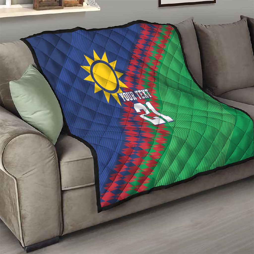 Custom Cricket African Namibia Quilt Namibian Sporty Pattern Flag Motif LT9