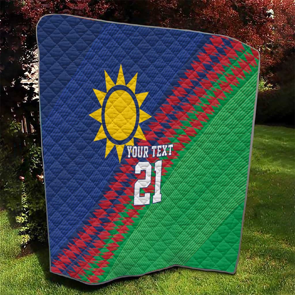 Custom Cricket African Namibia Quilt Namibian Sporty Pattern Flag Motif LT9