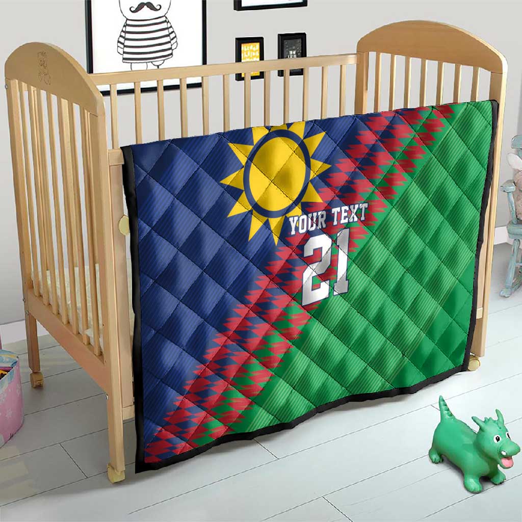 Custom Cricket African Namibia Quilt Namibian Sporty Pattern Flag Motif LT9