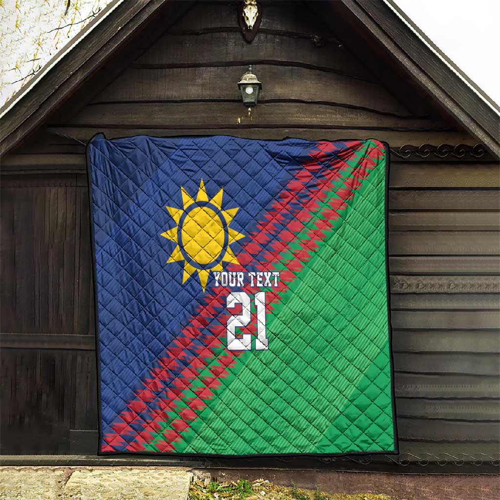 Custom Cricket African Namibia Quilt Namibian Sporty Pattern Flag Motif LT9