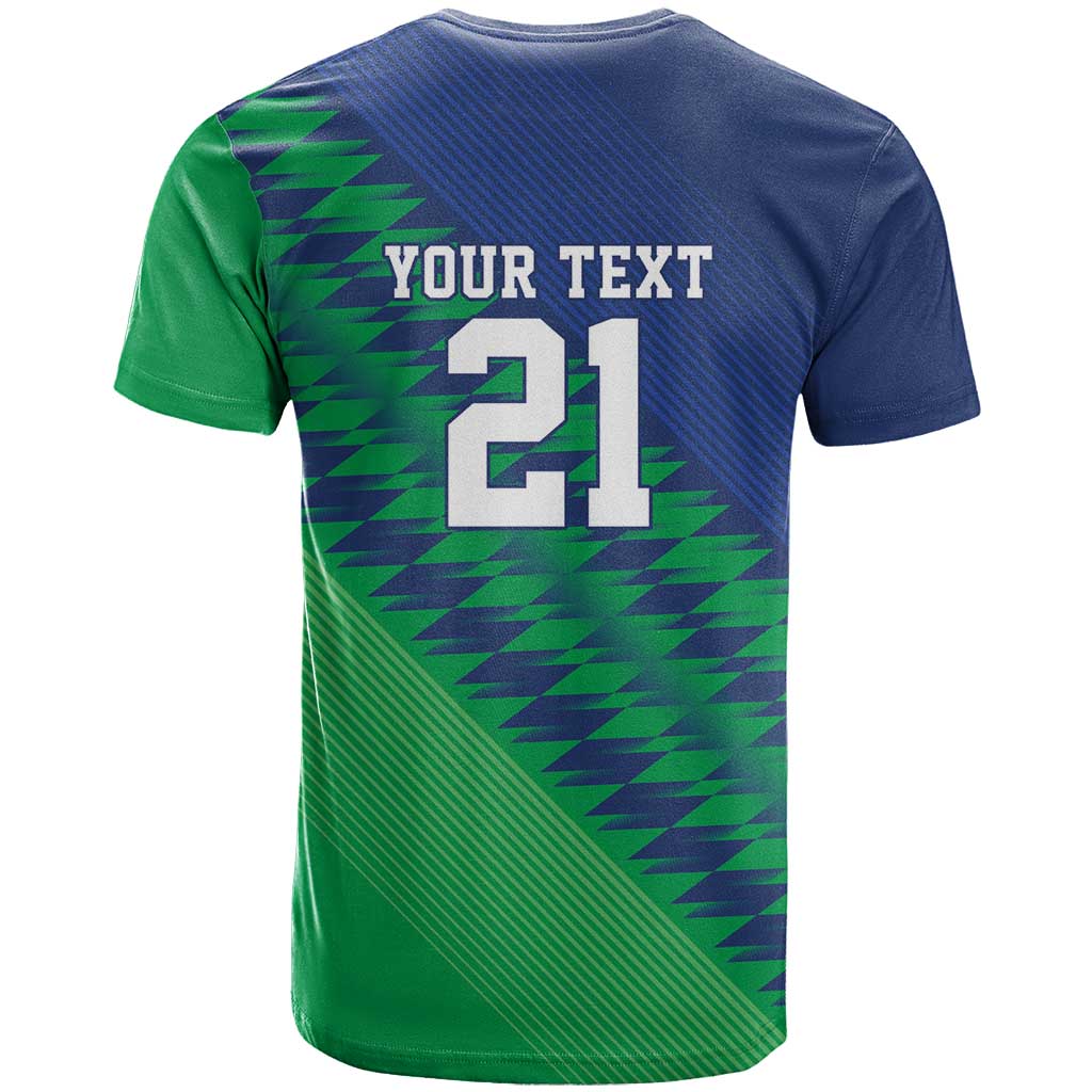 Custom Cricket African Namibia T shirt Namibian Sporty Pattern Flag Motif LT9