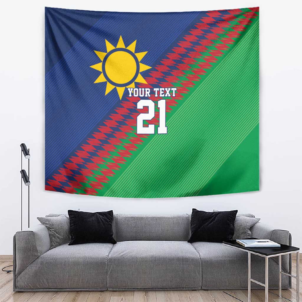 Custom Cricket African Namibia Tapestry Namibian Sporty Pattern Flag Motif LT9