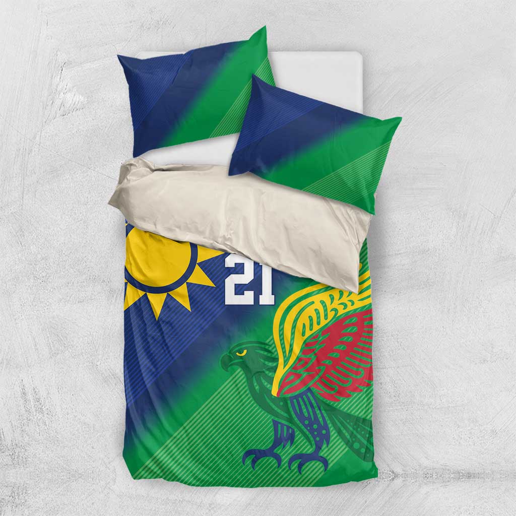 Custom Rugby African Namibia Bedding Set Welwitschias African Fish Eagle LT9