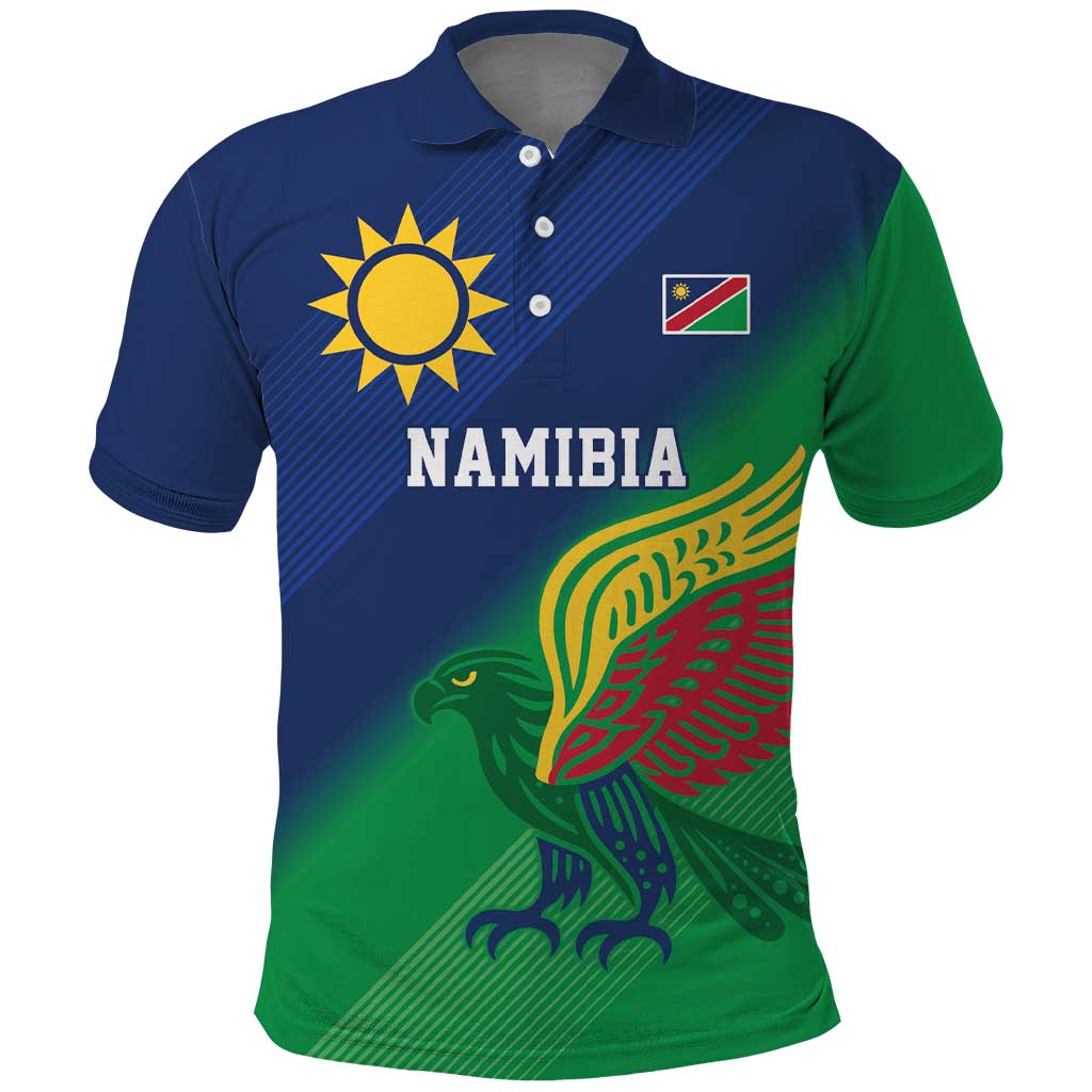 Namibia Rugby Custom Polo Shirt Welwitschias African Fish Eagle LT9