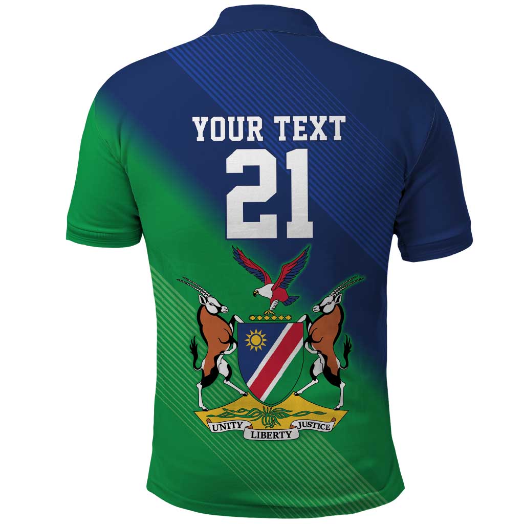 Namibia Rugby Custom Polo Shirt Welwitschias African Fish Eagle LT9