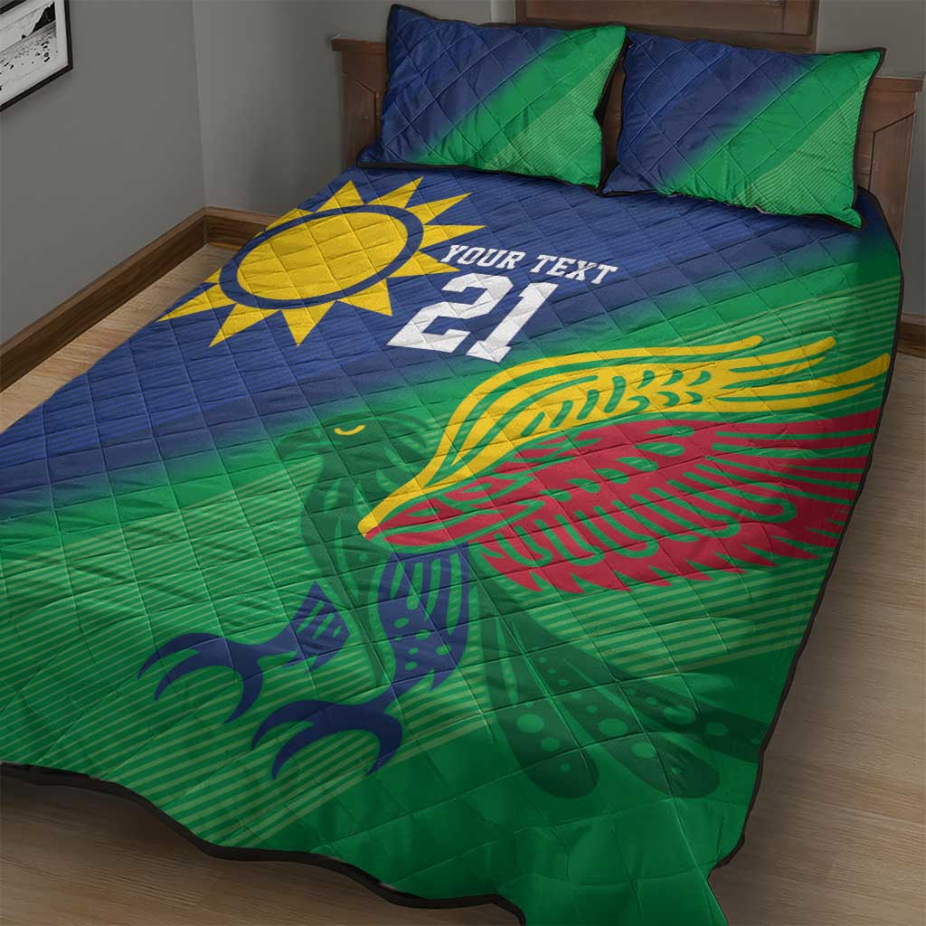 Custom Rugby African Namibia Quilt Bed Set Welwitschias African Fish Eagle LT9