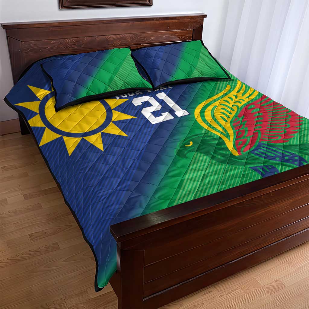 Custom Rugby African Namibia Quilt Bed Set Welwitschias African Fish Eagle LT9