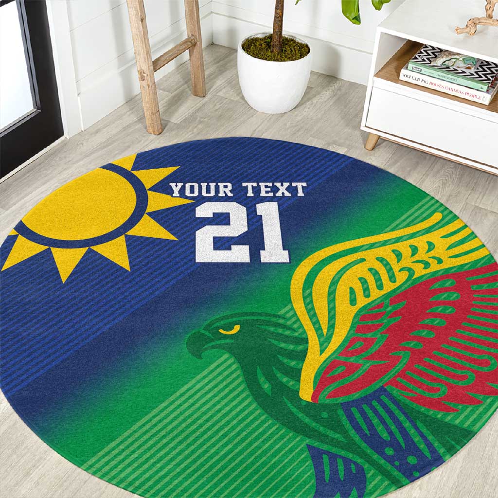 Custom Rugby African Namibia Round Carpet Welwitschias African Fish Eagle LT9
