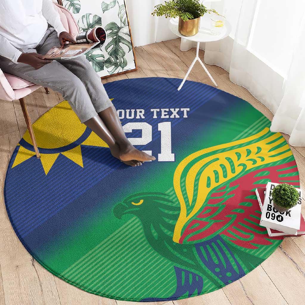 Custom Rugby African Namibia Round Carpet Welwitschias African Fish Eagle LT9