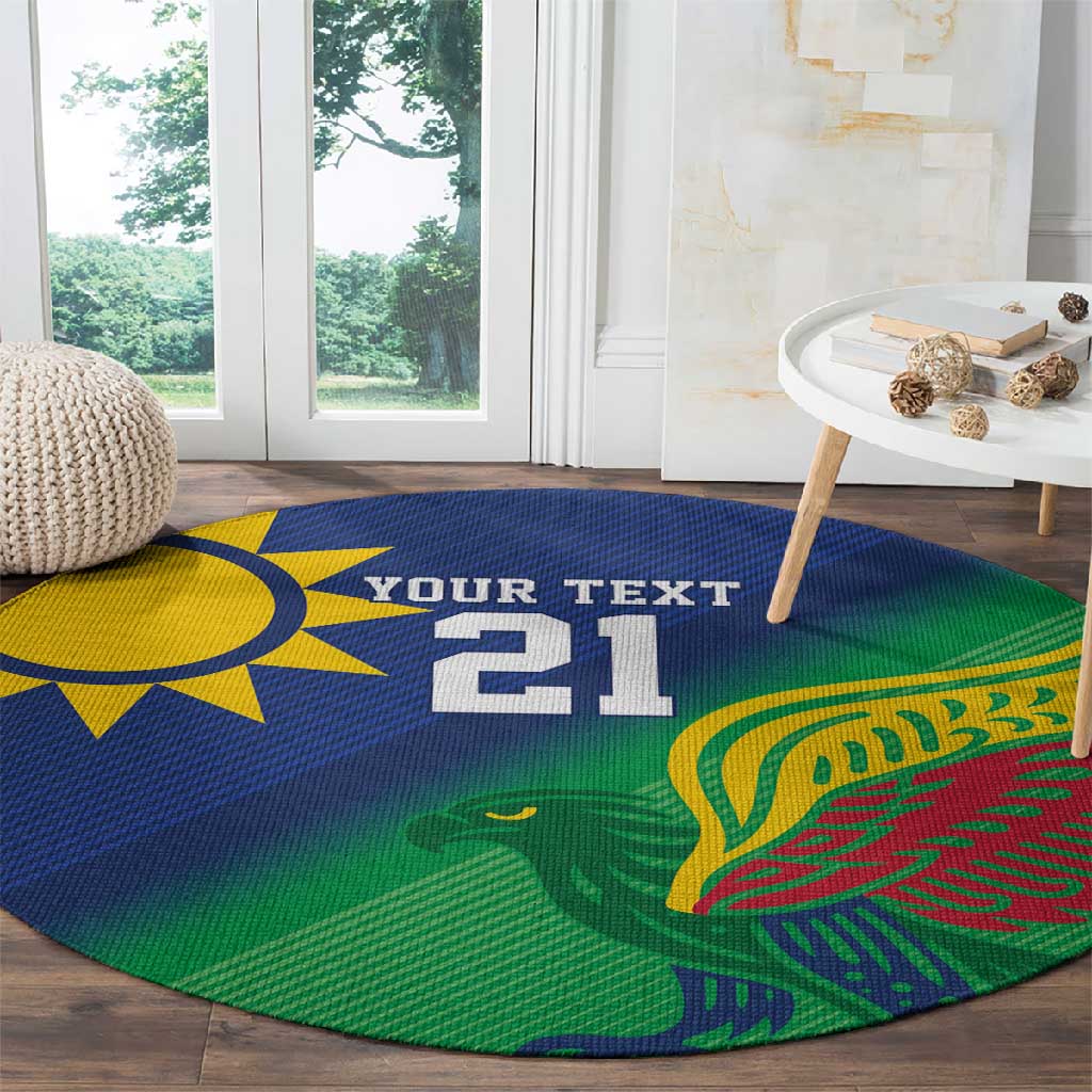 Custom Rugby African Namibia Round Carpet Welwitschias African Fish Eagle LT9