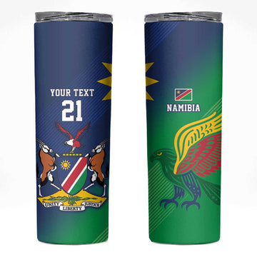 Custom Rugby African Namibia Skinny Tumbler Welwitschias African Fish Eagle LT9