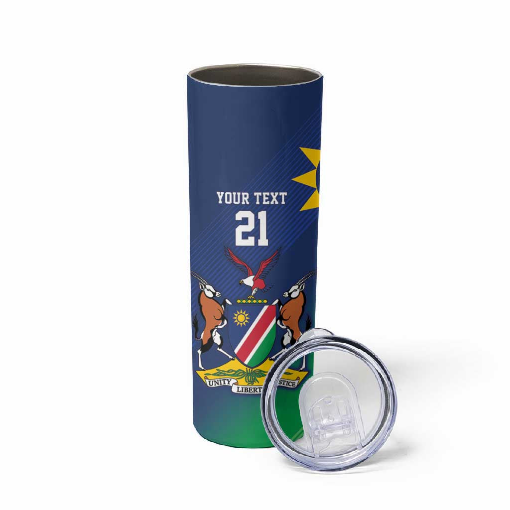 Custom Rugby African Namibia Skinny Tumbler Welwitschias African Fish Eagle LT9