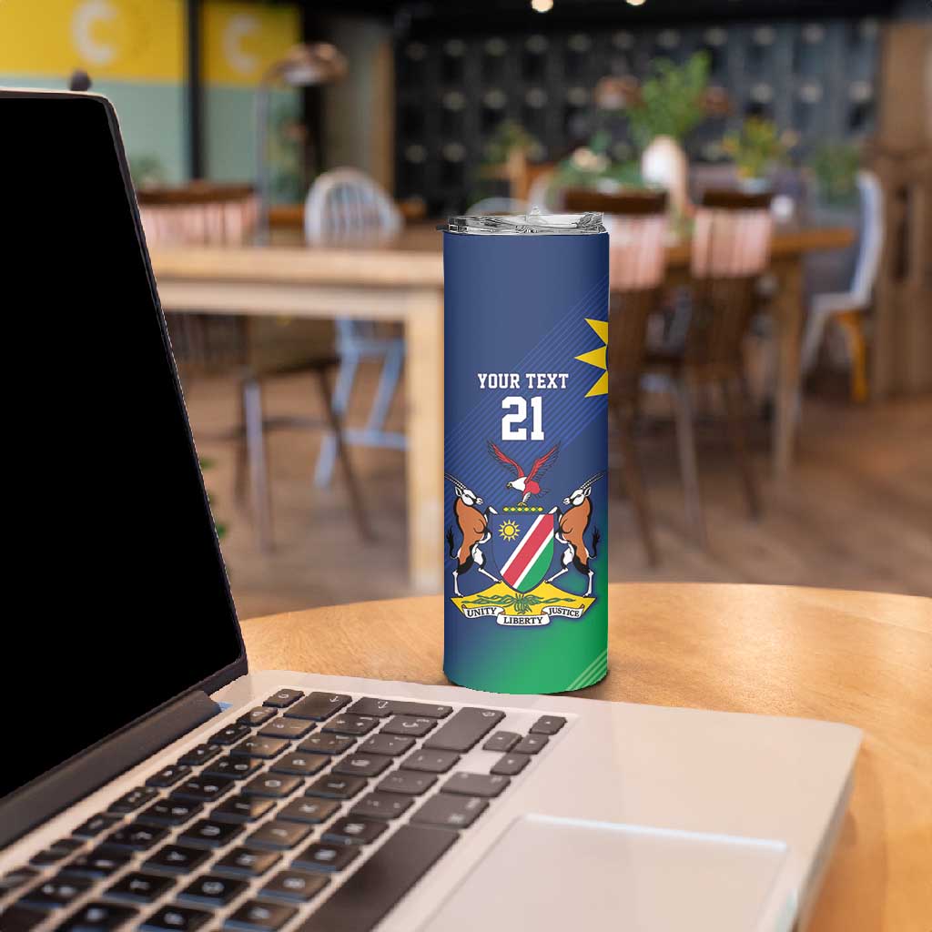 Custom Rugby African Namibia Skinny Tumbler Welwitschias African Fish Eagle LT9
