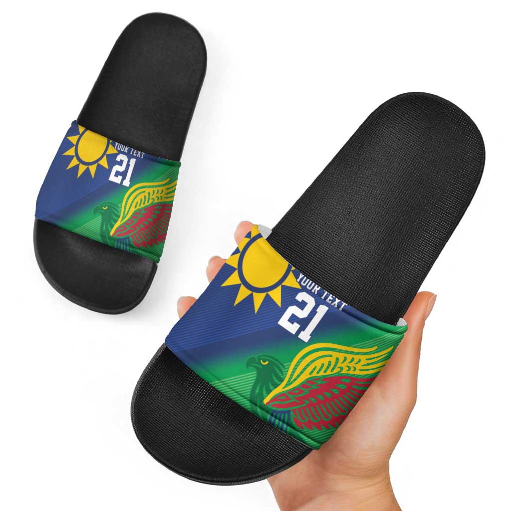 Namibia Rugby Custom Slide Sandals Welwitschias African Fish Eagle LT9