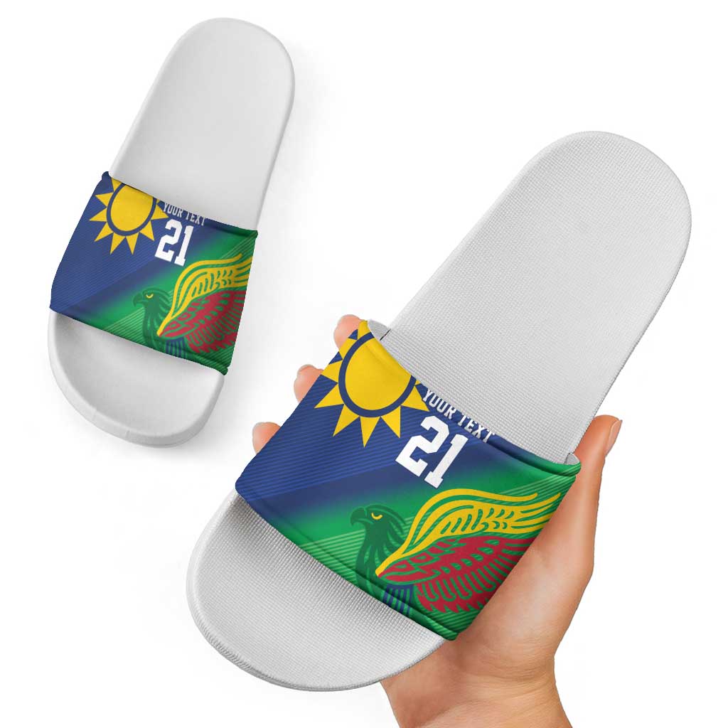 Namibia Rugby Custom Slide Sandals Welwitschias African Fish Eagle LT9