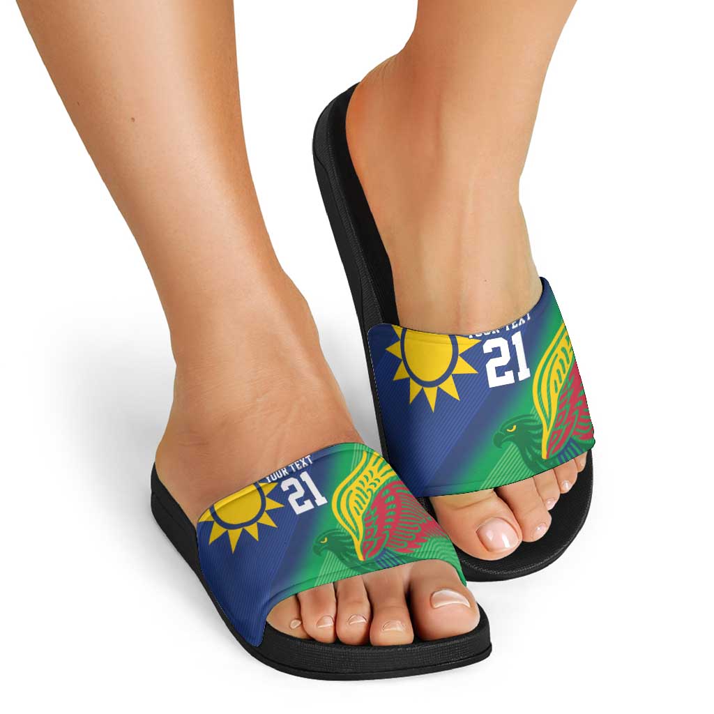 Namibia Rugby Custom Slide Sandals Welwitschias African Fish Eagle LT9