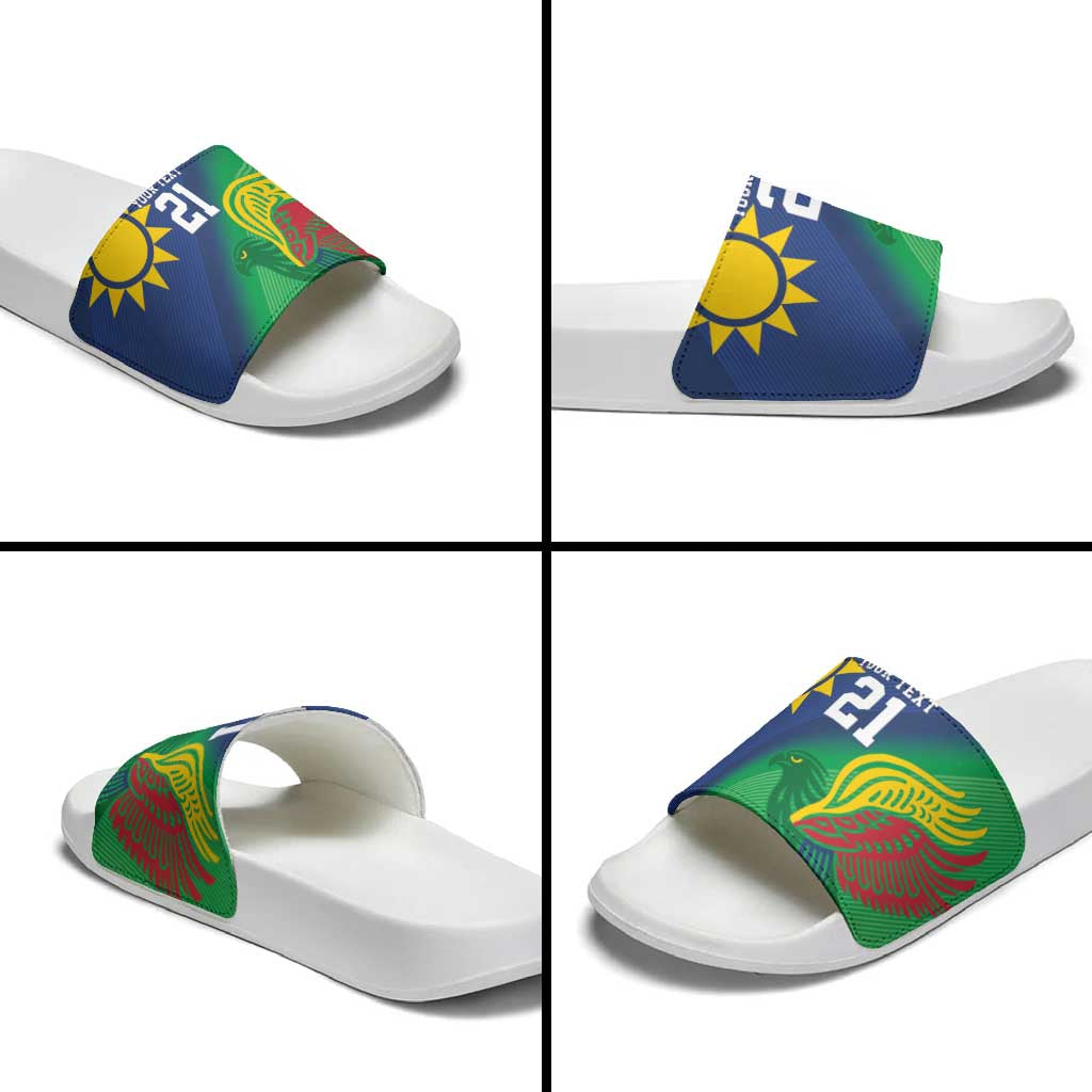 Namibia Rugby Custom Slide Sandals Welwitschias African Fish Eagle LT9