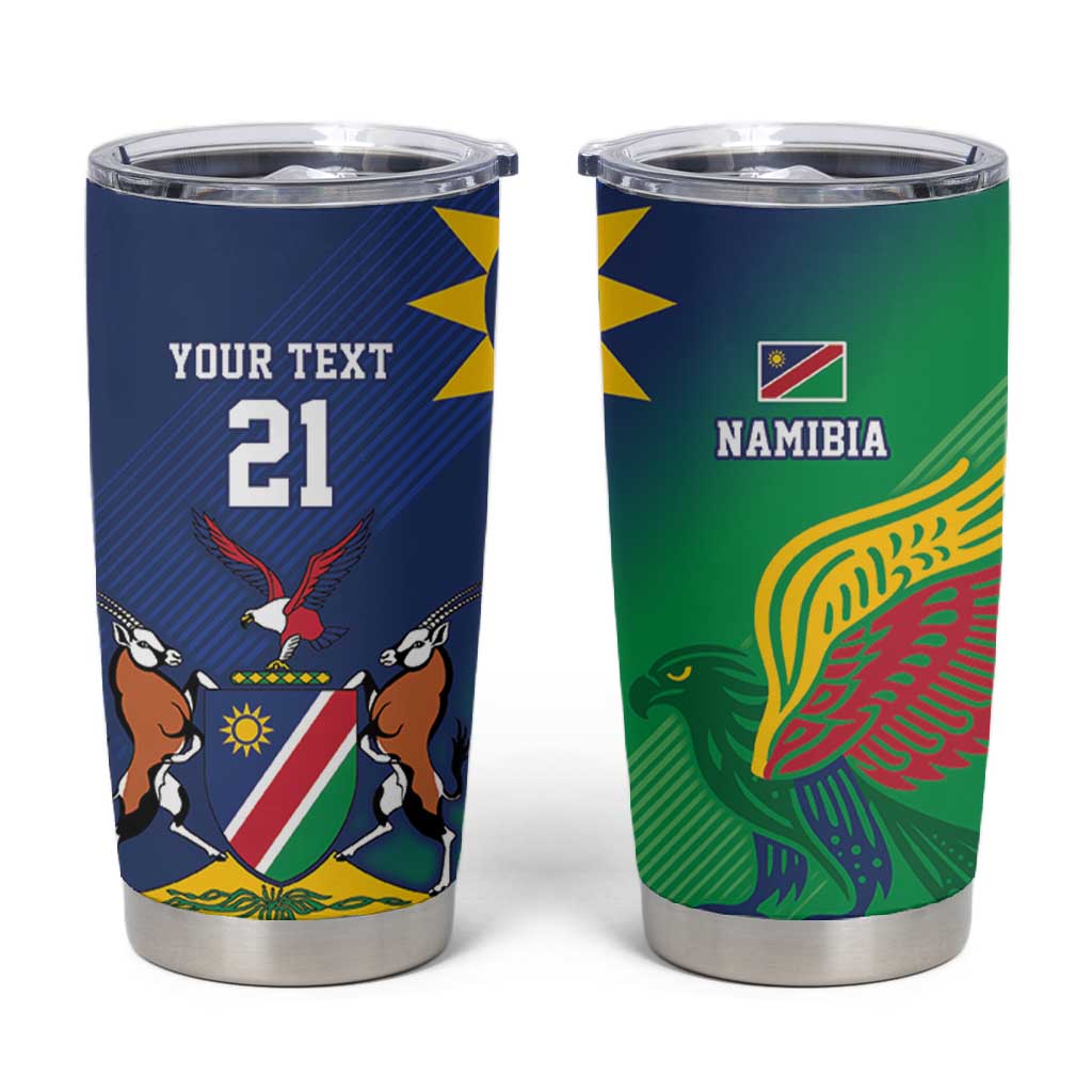 Custom Rugby African Namibia Tumbler Cup Welwitschias African Fish Eagle LT9