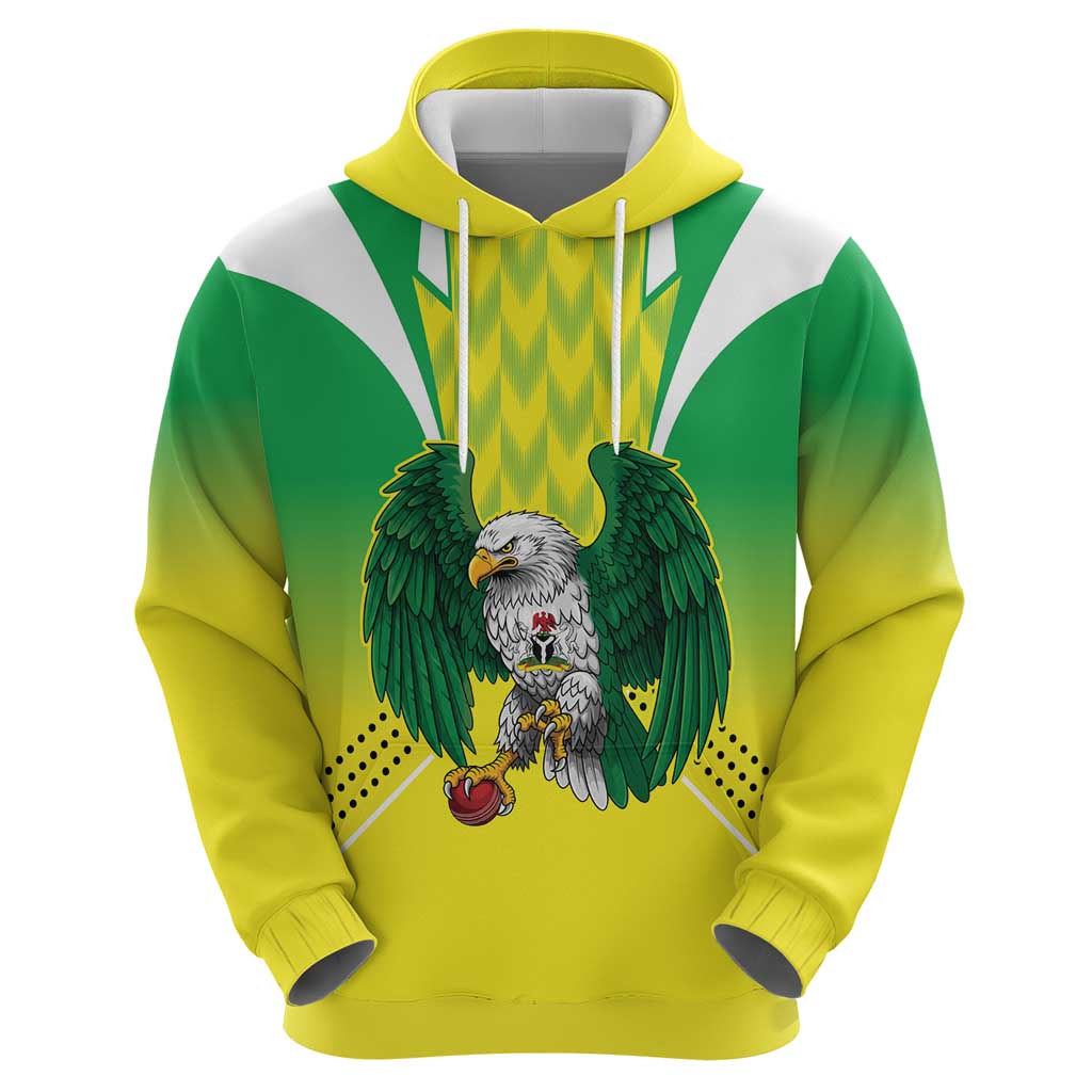 Nigeria Cricket Custom Hoodie Najeriya Yellow Greens Eagle LT9