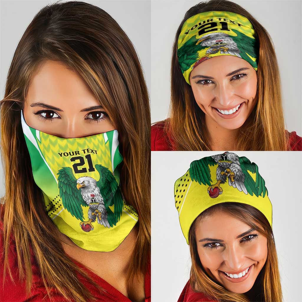Nigeria Cricket Custom Neck Gaiter Najeriya Yellow Greens Eagle LT9