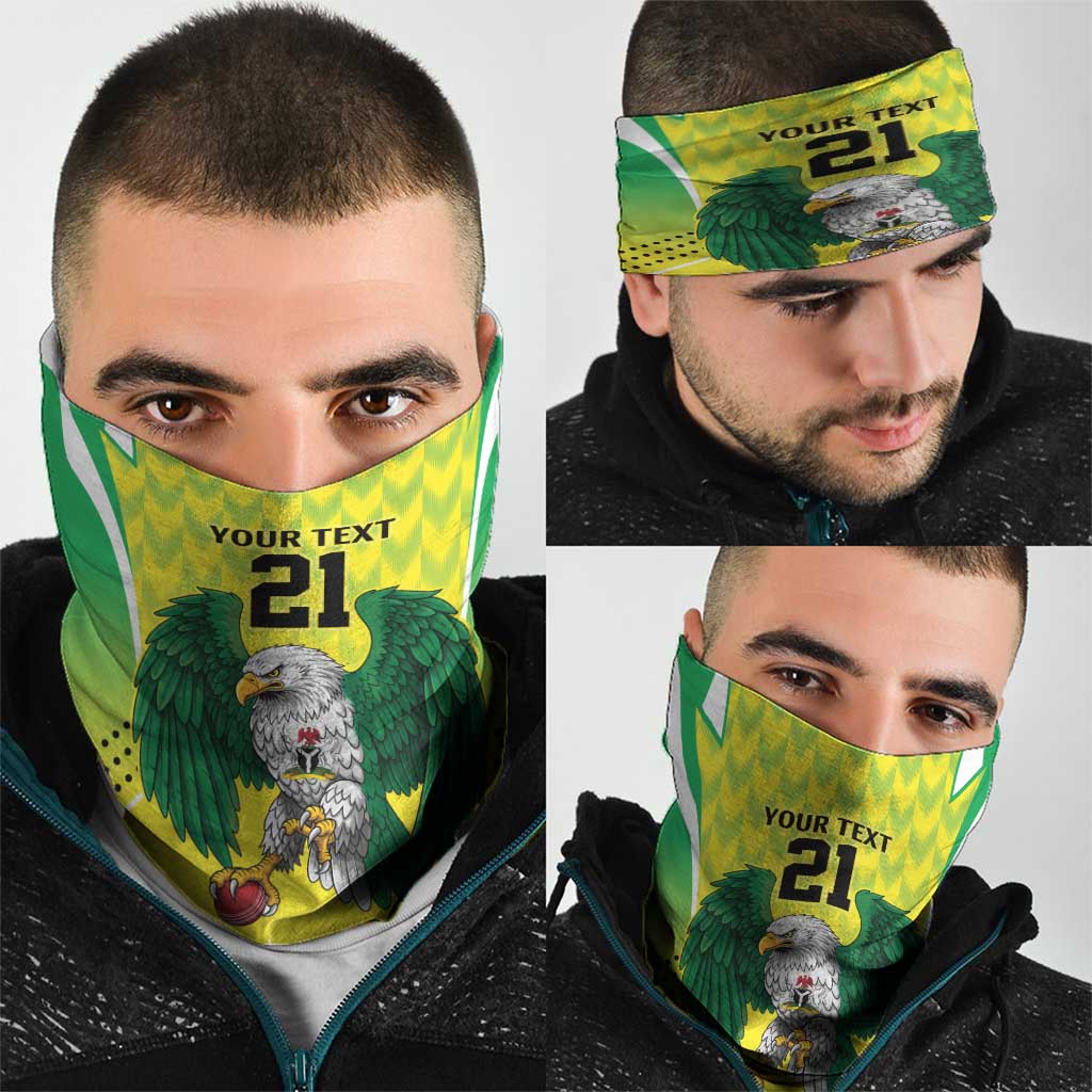 Nigeria Cricket Custom Neck Gaiter Najeriya Yellow Greens Eagle LT9