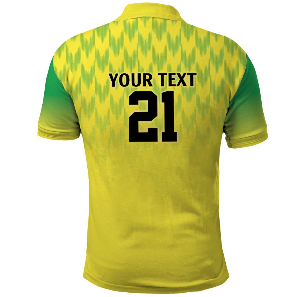 Nigeria Cricket Custom Polo Shirt Najeriya Yellow Greens Eagle LT9