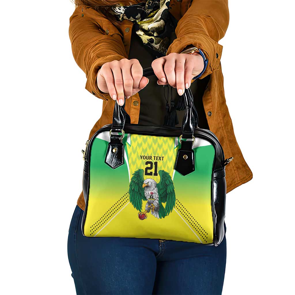 Nigeria Cricket Custom Shoulder Handbag Najeriya Yellow Greens Eagle LT9