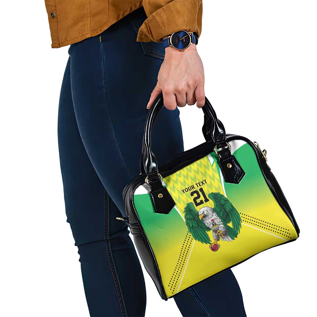 Nigeria Cricket Custom Shoulder Handbag Najeriya Yellow Greens Eagle LT9