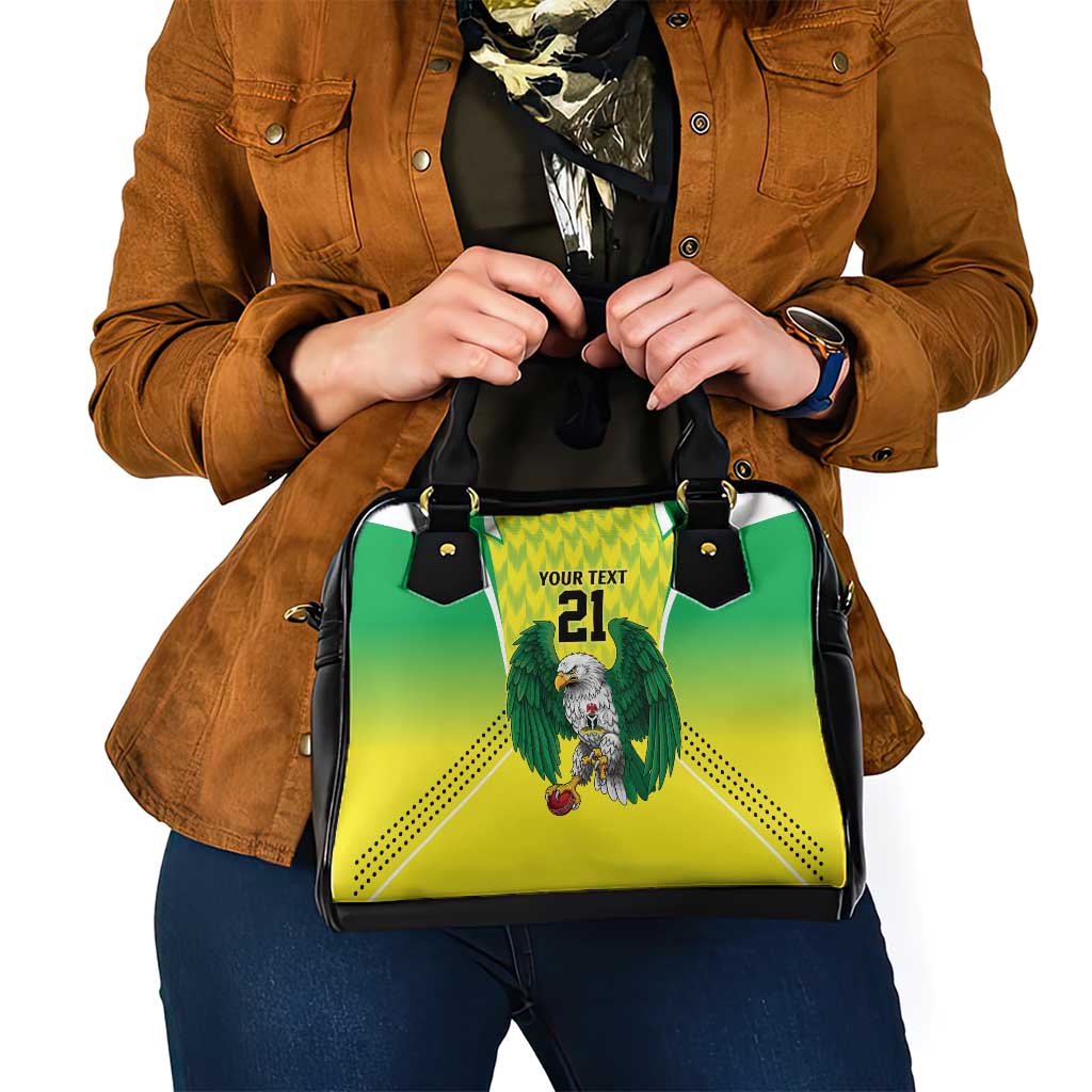 Nigeria Cricket Custom Shoulder Handbag Najeriya Yellow Greens Eagle LT9