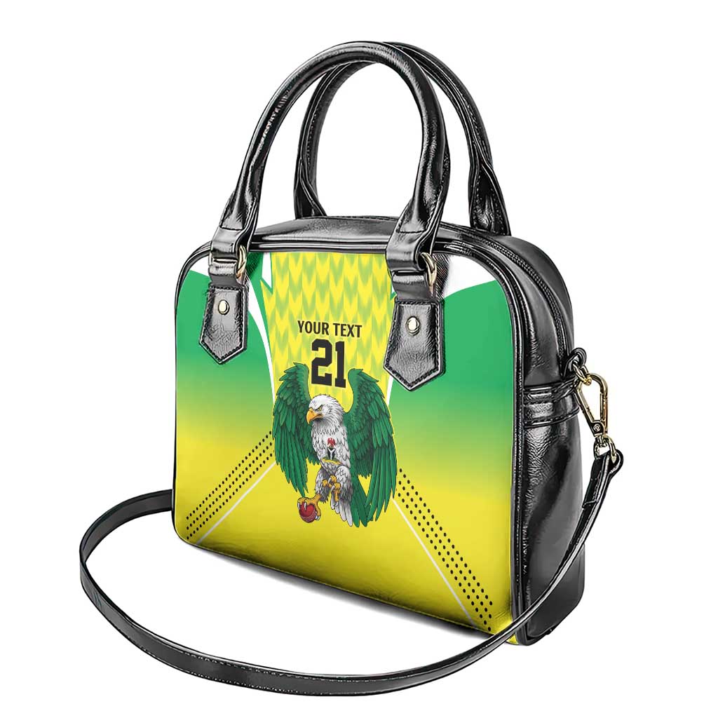 Nigeria Cricket Custom Shoulder Handbag Najeriya Yellow Greens Eagle LT9