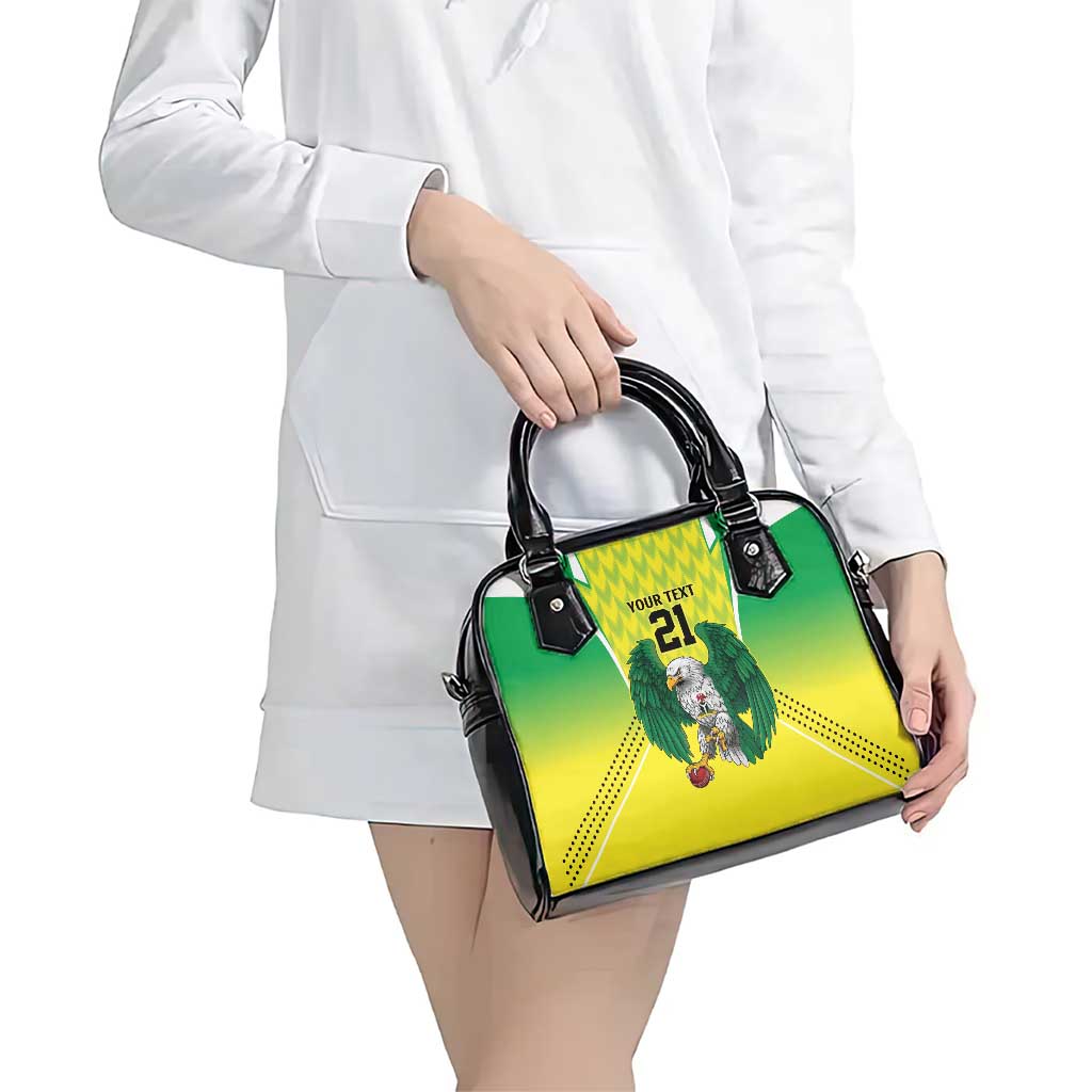 Nigeria Cricket Custom Shoulder Handbag Najeriya Yellow Greens Eagle LT9