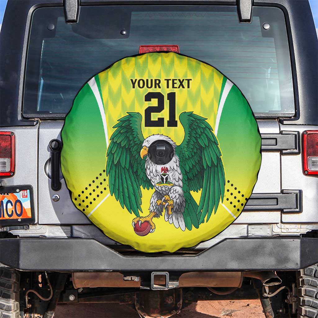 Nigeria Cricket Custom Spare Tire Cover Najeriya Yellow Greens Eagle LT9