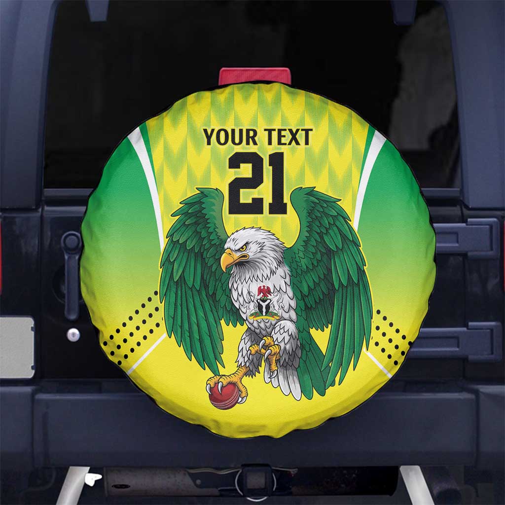 Nigeria Cricket Custom Spare Tire Cover Najeriya Yellow Greens Eagle LT9