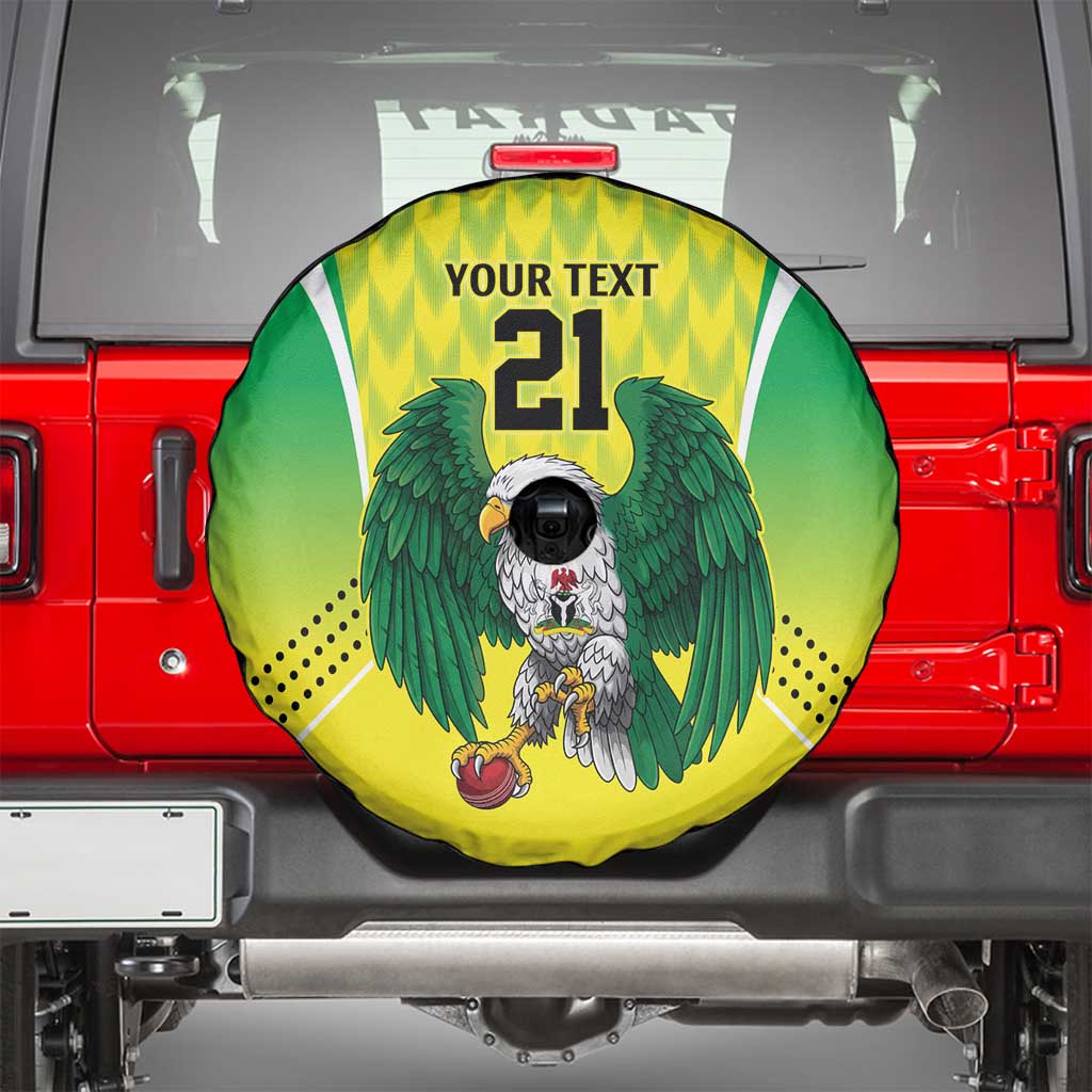 Nigeria Cricket Custom Spare Tire Cover Najeriya Yellow Greens Eagle LT9