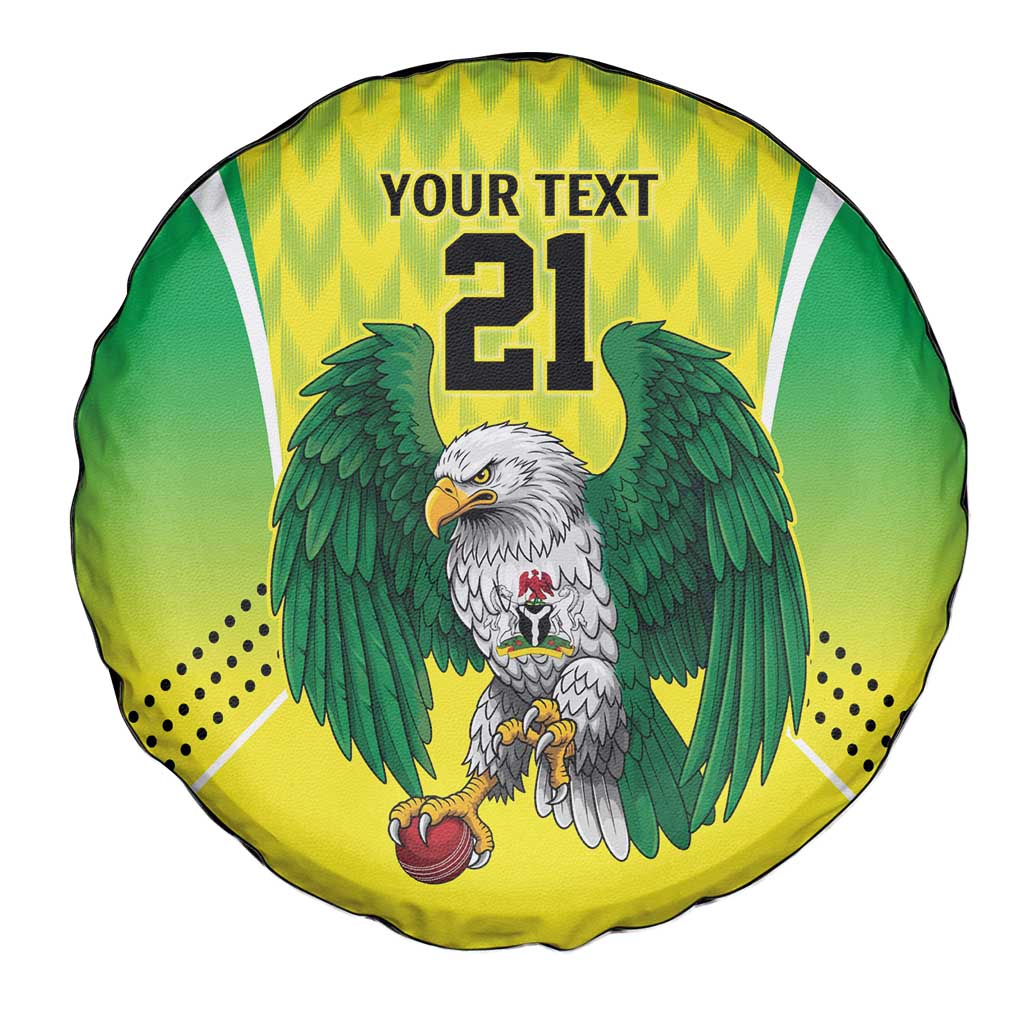 Nigeria Cricket Custom Spare Tire Cover Najeriya Yellow Greens Eagle LT9