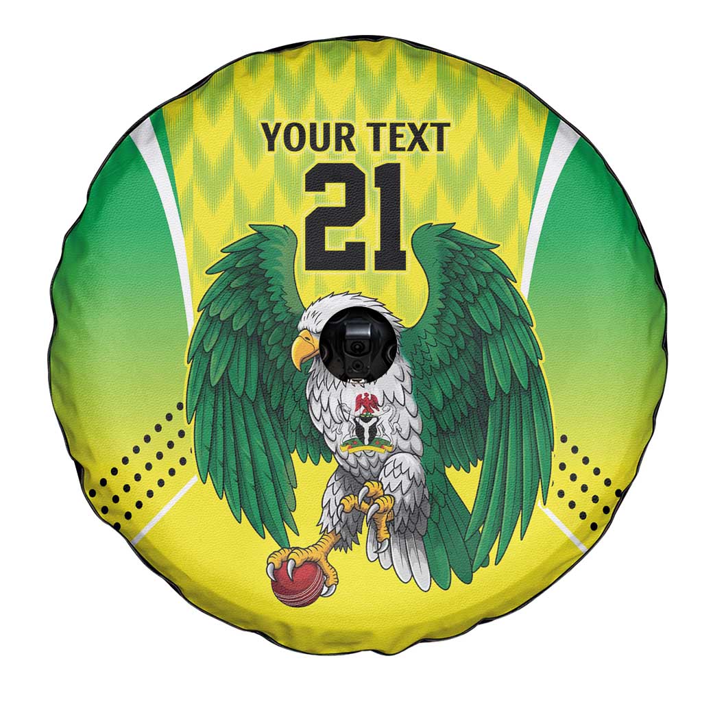 Nigeria Cricket Custom Spare Tire Cover Najeriya Yellow Greens Eagle LT9