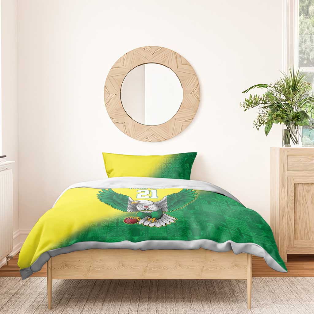 Custom Cricket African Nigeria Bedding Set Najeriya Angry Eagle Flag Motif LT9