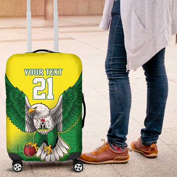 Nigeria Cricket Custom Luggage Cover Najeriya Angry Eagle Flag Motif LT9