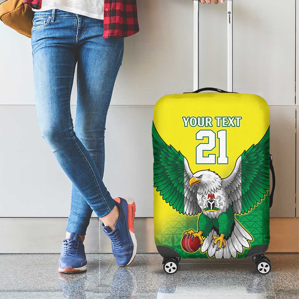 Nigeria Cricket Custom Luggage Cover Najeriya Angry Eagle Flag Motif LT9