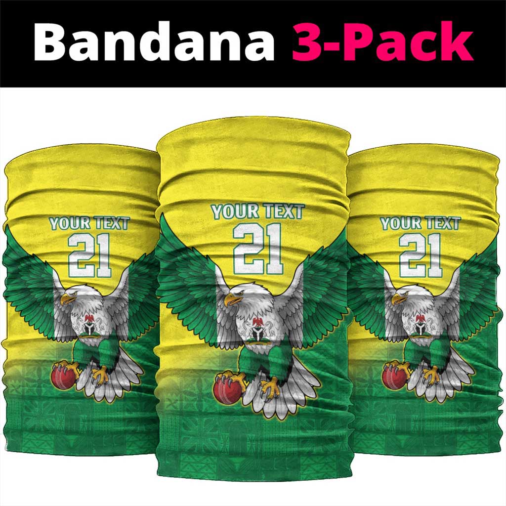 Nigeria Cricket Custom Neck Gaiter Najeriya Angry Eagle Flag Motif LT9