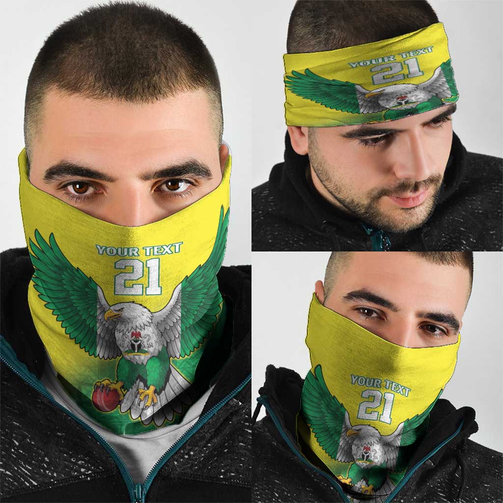 Nigeria Cricket Custom Neck Gaiter Najeriya Angry Eagle Flag Motif LT9