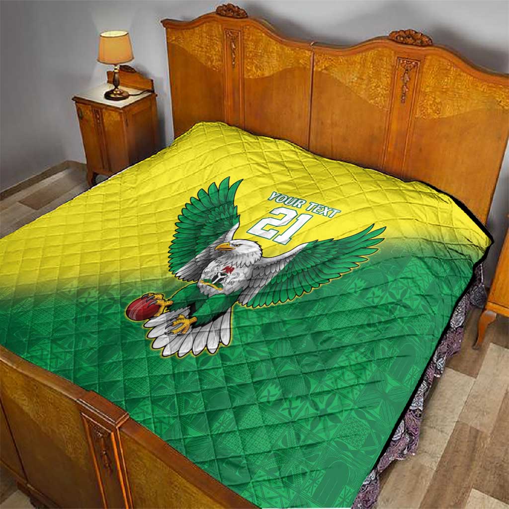 Custom Cricket African Nigeria Quilt Najeriya Angry Eagle Flag Motif LT9